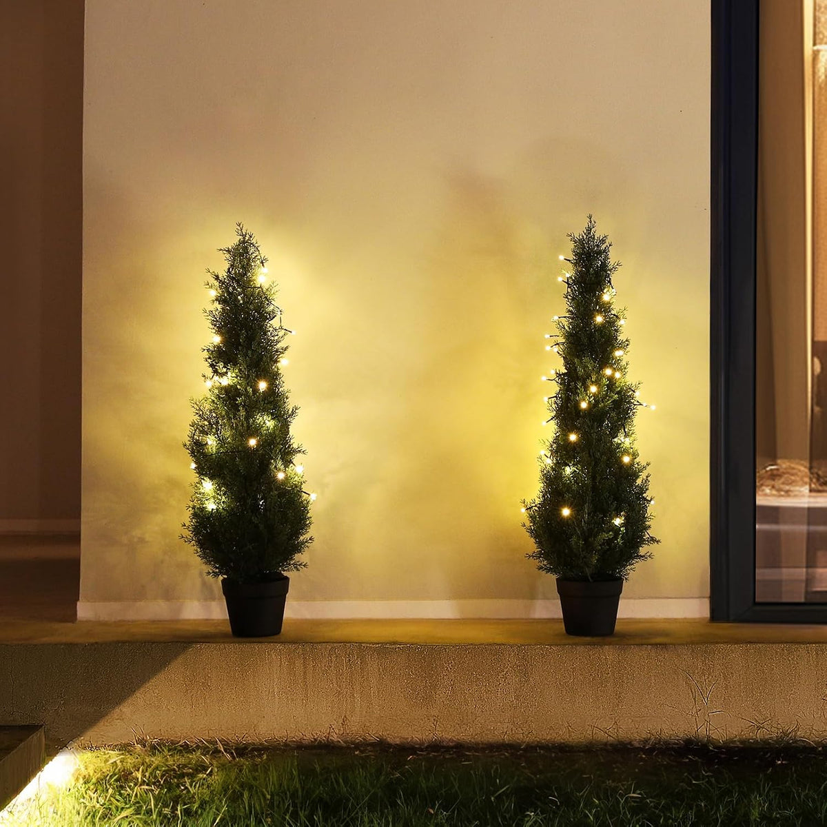 🌿 UV-Resistant Artificial Greenery Set ✨ Lush Outdoor Plants for a Beautiful Porch, Patio & Garden