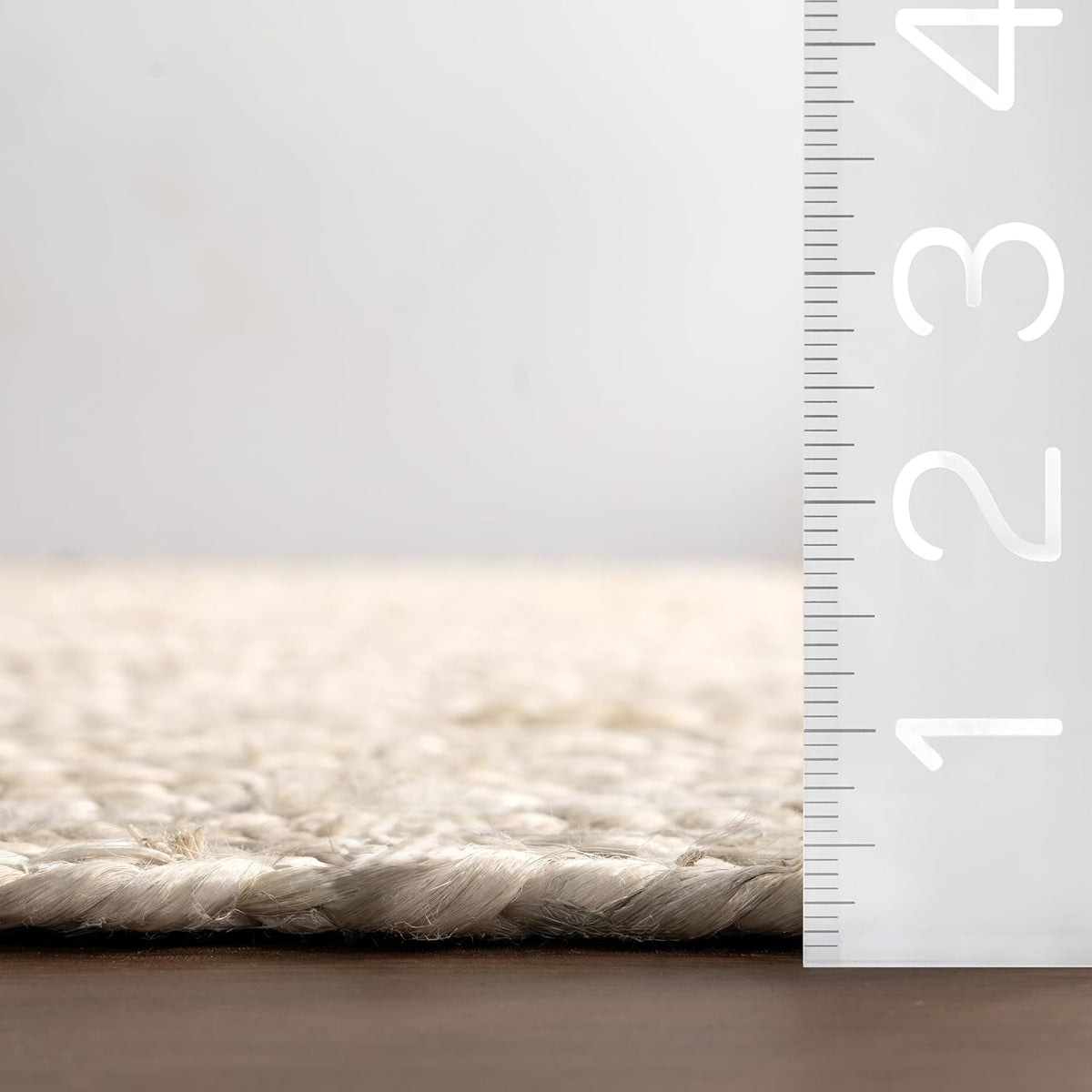 🌿 Natural White Jute Area Rug – Handwoven Farmhouse Charm for a Cozy Home ✨