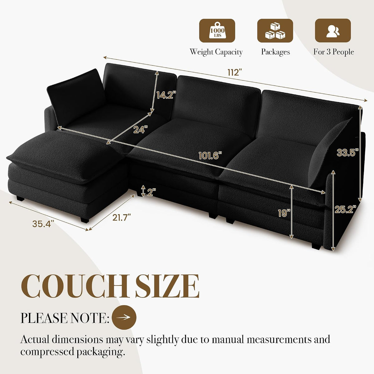 🛋️ Cozy Chenille Modular Sectional Sofa – Modern Comfort for Apartments & Living Rooms ✨