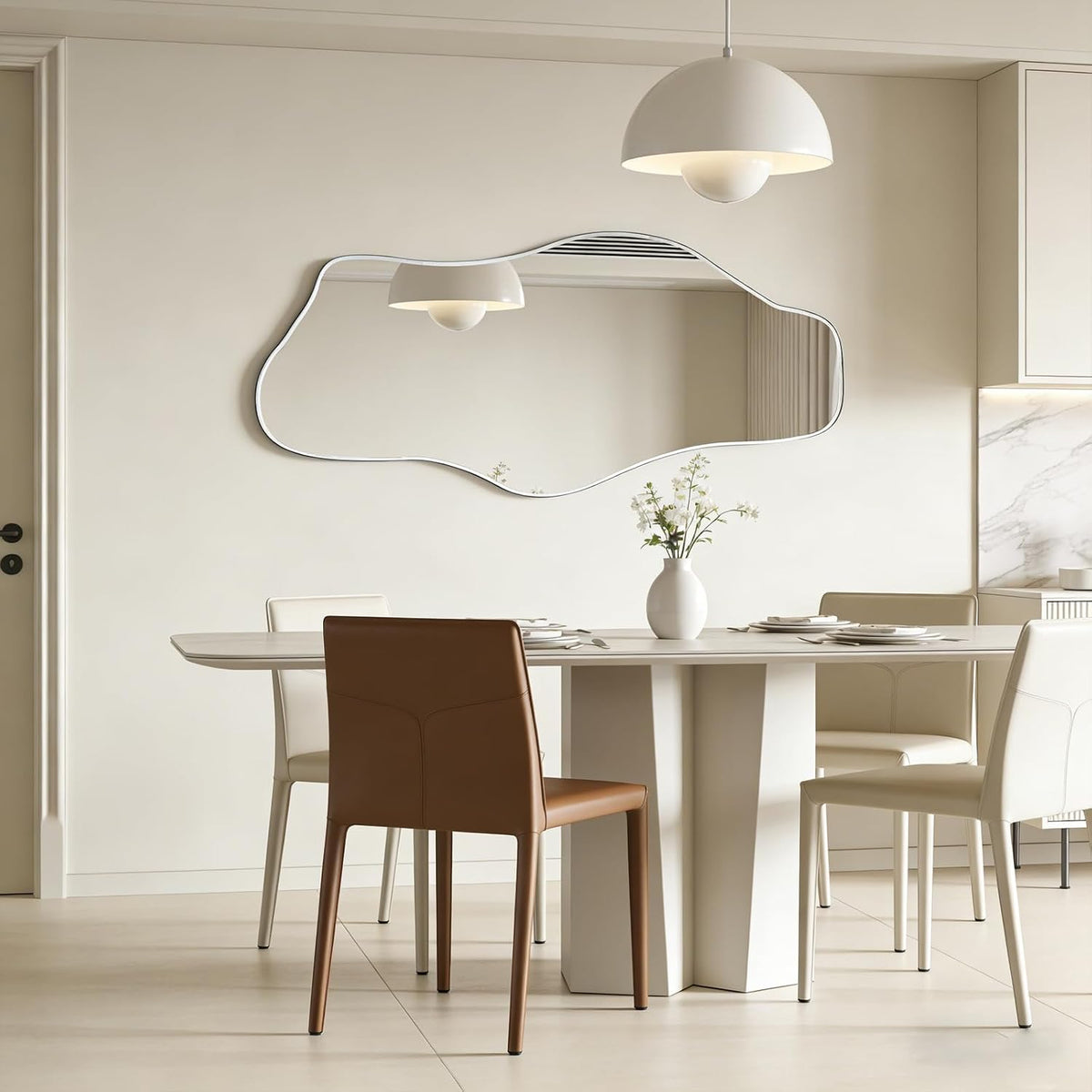 🪞 Organic Irregular Wall Mirror – Modern Frameless Abstract Décor for a Stylish Home ✨