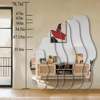 🪞 Organic Irregular Wall Mirror – Modern Frameless Abstract Décor for a Stylish Home ✨