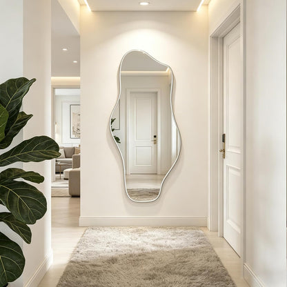 🪞 Organic Irregular Wall Mirror – Modern Frameless Abstract Décor for a Stylish Home ✨