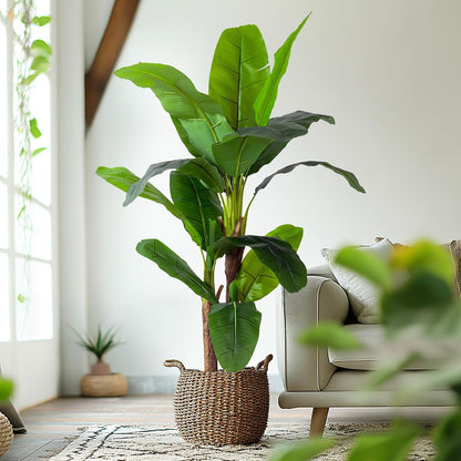 🌴 Tropical Artificial Banana Tree – Lush Greenery for Poolside & Patio Décor ✨