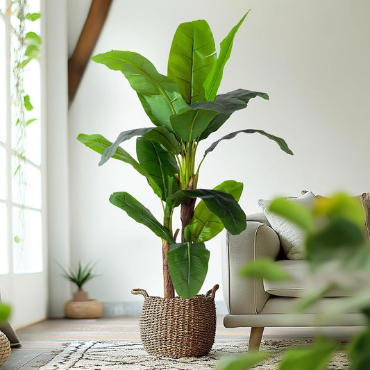 🌴 Tropical Artificial Banana Tree – Lush Greenery for Poolside & Patio Décor ✨