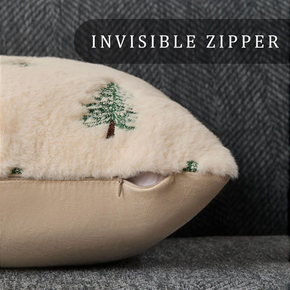 🎄 3D Embroidered Christmas Pillow Covers ✨ Cozy Holiday Cushion Covers for a Warm & Festive Home