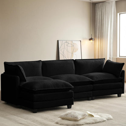 🛋️ Cozy Chenille Modular Sectional Sofa – Modern Comfort for Apartments & Living Rooms ✨