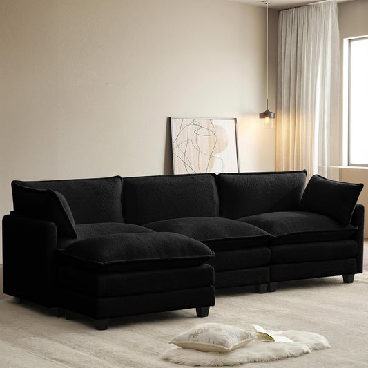 🛋️ Cozy Chenille Modular Sectional Sofa – Modern Comfort for Apartments & Living Rooms ✨