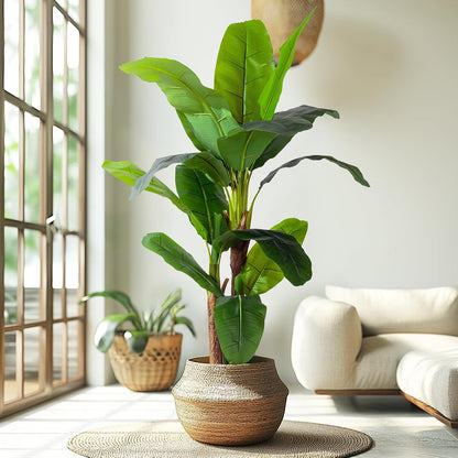 🌴 Tropical Artificial Banana Tree – Lush Greenery for Poolside & Patio Décor ✨