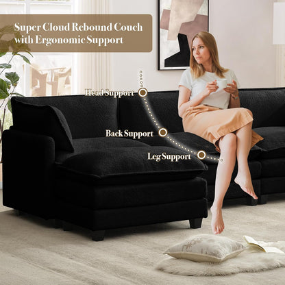 🛋️ Cozy Chenille Modular Sectional Sofa – Modern Comfort for Apartments & Living Rooms ✨