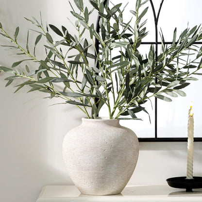 🤍 Rustic Ceramic Flower Vase 🌿 Timeless Farmhouse Decor for a Cozy & Elegant Home