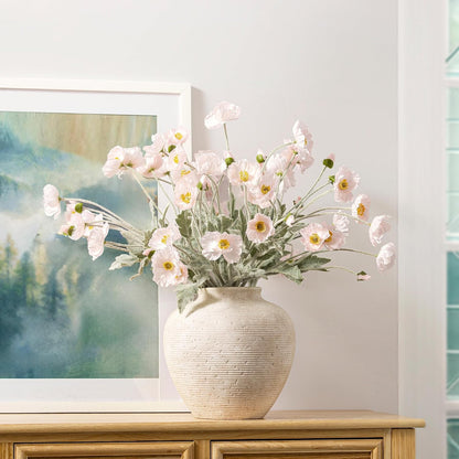 🤍 Rustic Ceramic Flower Vase 🌿 Timeless Farmhouse Decor for a Cozy & Elegant Home