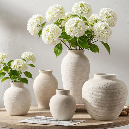 🤍 Rustic Ceramic Flower Vase 🌿 Timeless Farmhouse Decor for a Cozy & Elegant Home