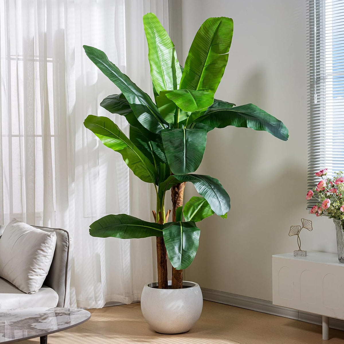 🌴 Tropical Artificial Banana Tree – Lush Greenery for Poolside & Patio Décor ✨