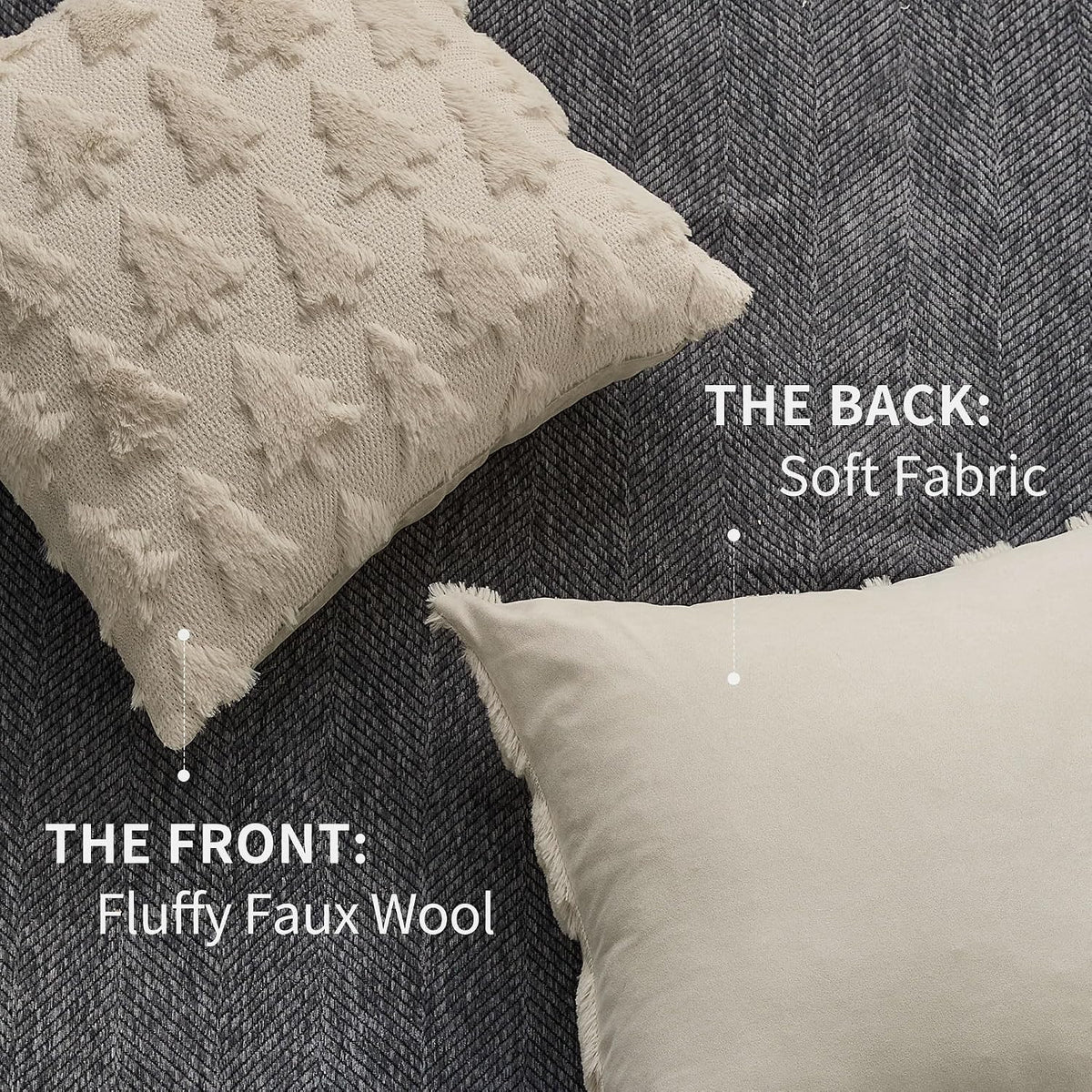 🎄 Cozy Christmas Tree Pillow Covers ✨ Soft Plush Holiday Cushion Covers for a Warm & Festive Home