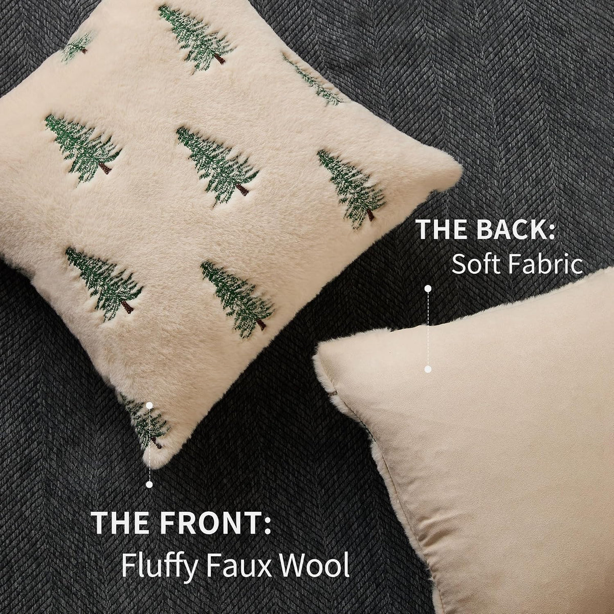 🎄 3D Embroidered Christmas Pillow Covers ✨ Cozy Holiday Cushion Covers for a Warm & Festive Home