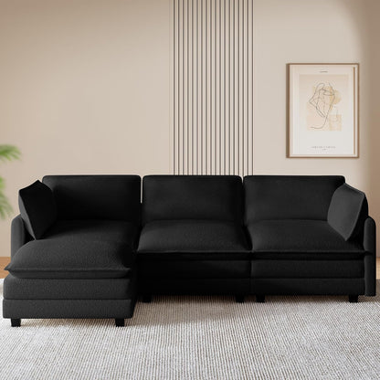 🛋️ Cozy Chenille Modular Sectional Sofa – Modern Comfort for Apartments & Living Rooms ✨