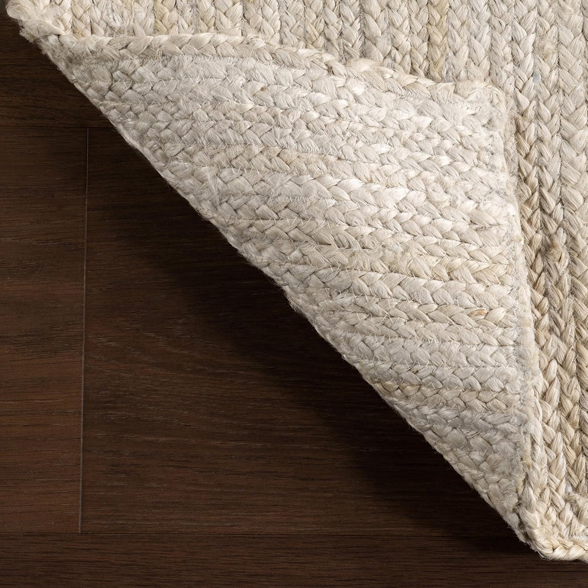 🌿 Natural White Jute Area Rug – Handwoven Farmhouse Charm for a Cozy Home ✨