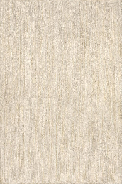 🌿 Natural White Jute Area Rug – Handwoven Farmhouse Charm for a Cozy Home ✨